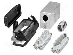 Connector: HDC; Type: with cable gland; Pitch: 104x27mm; 500V; 16A