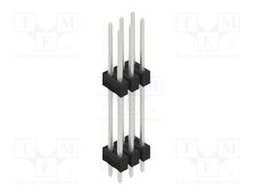 Connector: pin strips; pin header; male; PIN: 6; 2.54mm; THT; 2x3