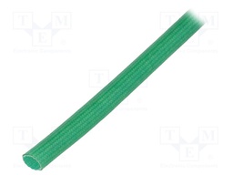 Insulating tube; green; -20÷155°C; Øint: 4mm; L: 100m