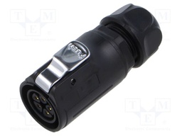 Connector: circular; Quicklock; plug; female; straight; PIN: 5; 500V
