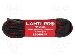 Shoelaces; black-red; flat; 10set; 1100mm