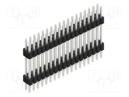 Connector: pin strips; pin header; male; PIN: 36; 1.27mm; THT; 2x18