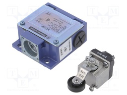 Limit switch; lever R 34,5mm, plastic roller Ø19mm; NO + NC
