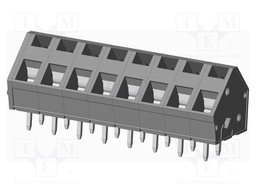 Connector: PCB terminal block; terminal; angled 45°; on PCBs