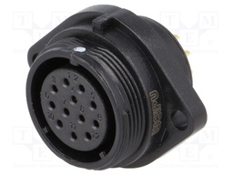 Socket; female; SP21; PIN: 12; IP68; soldering; 400V; 0.75mm2; 5A