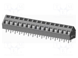 Connector: PCB terminal block; terminal; angled 45°; on PCBs