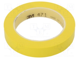 Tape: marking; yellow; L: 33m; W: 19mm; Thk: 0.13mm; 2.5N/cm; 130%
