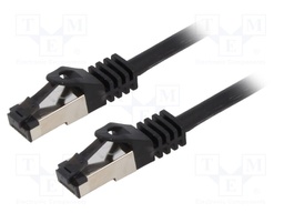 Patch cord; S/FTP; Cat 8.1; stranded; Cu; LSZH; black; 20m; 26AWG