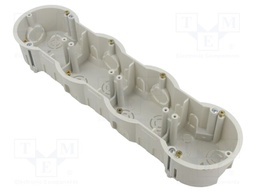 Enclosure: junction box; X: 286mm; Y: 45mm; plaster embedded; grey