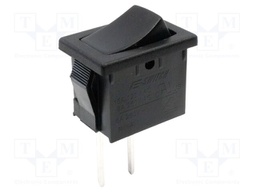ROCKER; SPST-NO; Pos: 2; ON-OFF; 8A/250VAC; black; none; Body: black
