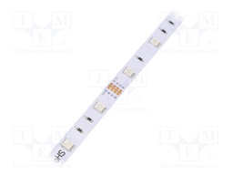 LED tape; RGB; 5050; 12V; LED/m: 30; 10mm; IP33; 120°; Pmax/m: 7.2W/m
