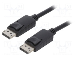 Cable; DisplayPort 1.2; DisplayPort plug,both sides; 0.5m; black