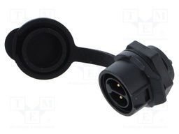 Connector: circular; Quicklock; socket; male; straight; PIN: 2; 400V