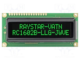 Display: LCD; alphanumeric; VA Negative; 16x2; 80x36x13.2mm; LED