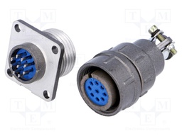Socket,plug; Connector: circular; DS1110-06; male,female; PIN: 9