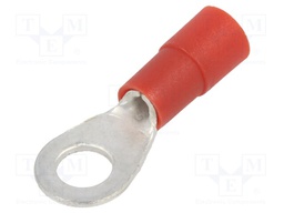 Tip: ring; M4; Ø: 4.3mm; 0.5÷1mm2; crimped; for cable; insulated