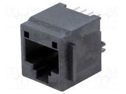 Socket; RJ45; PIN: 8; Cat: 3; gold-plated; Layout: 8p8c; THT; on PCBs