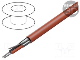 Wire; 1x2x16AWG; shielded,Al-PET foil; PVC; red; 300V; 305m; 1000ft