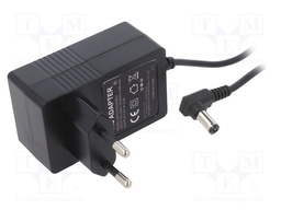 Power supply: switched-mode; constant voltage; 5VDC; 3A; 15W; plug