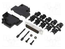 D-Sub HD; PIN: 44; male; unshielded; angled 45°; soldering; UNC4-40