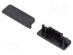 Cap for LED profiles; black; ABS; Application: SURFACE14; V: GEN2