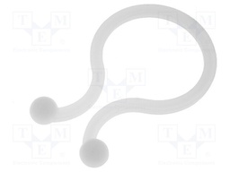 Cable clips; 19.5mm; polyamide; natural; UL94V-2