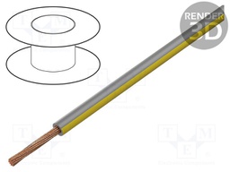 Wire; H05V-K,LgY; stranded; Cu; 0.75mm2; PVC; grey-yellow; 100m