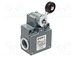 Limit switch; lever R 43mm, plastic roller Ø20mm; NO + NC; 10A