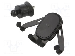 Car holder; black; air vent; 67÷86mm