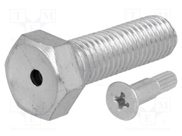 Pin; M12; Plunger mat: steel; Plating: zinc; Thread len: 40mm