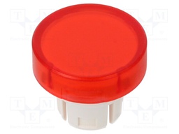 Actuator lens; 22mm; 61; Colour: clear-red; Mat: plastic; Ø15.8mm
