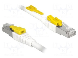 Patch cord; S/STP; Cat: 6a; RJ45 plug,both sides; 1m; LSZH; white