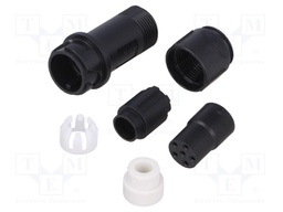 Connector: circular; plug; female; PIN: 6; w/o contacts; for cable