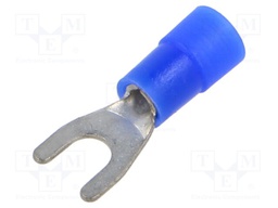 Tip: fork; M4; 1.5÷2.5mm2; crimped; for cable; insulated; tinned