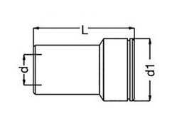 Quick connection coupling; straight; 10bar; Seal: FPM; L: 39mm