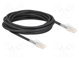 Patch cord; S/FTP; Cat: 6a; RJ45 plug,both sides; 5m; LSZH; black