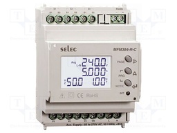Meter: network parameters; for DIN rail mounting; LCD; 300V