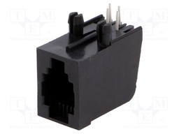 Socket; RJ9; PIN: 4; Layout: 4p4c; THT; angled