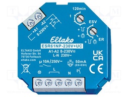 Relay: installation; bistable,impulse; NO; plaster embedded; Ch: 1
