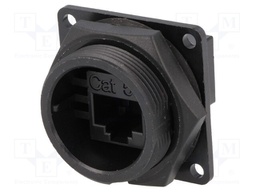 Coupler; RJ45; DC; PIN: 8; Cat: 5e; Layout: 8p8c; both sides socket