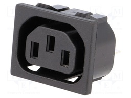 Connector: AC supply; socket; female; 10A; 250VAC; IEC 60320