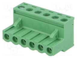 Pluggable terminal block; 5mm; ways: 6; straight; plug; female