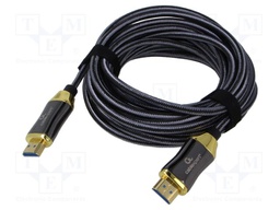 Cable; HDMI 2.1; HDMI plug,both sides; PA; 5m; black; Core: Cu