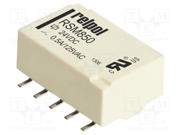 Relay: electromagnetic; DPDT; Ucoil: 24VDC; 0.5A/125VAC; 2A/30VDC