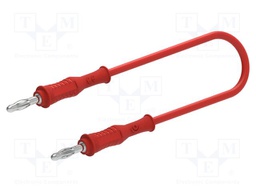 Test lead; 60VDC; 30VAC; 25A; banana plug 4mm,both sides; red