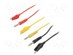Set of test leads; Umax: 30V; Imax: 2A; Len: 0.9m; non-insulated