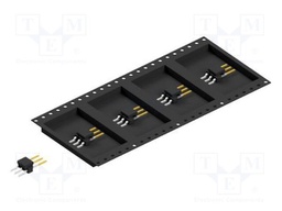 Connector: pin strips; pin header; male; PIN: 3; 2.54mm; SMT; 1x3