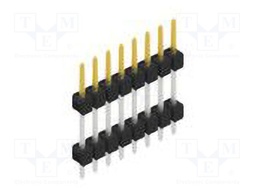 Connector: pin strips; pin header; male; PIN: 8; 2.54mm; THT; 1x8