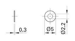 Accessories: washer; Thread: M3