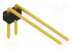 Connector: pin strips; pin header; male; PIN: 2; 2.54mm; THT; 1x2